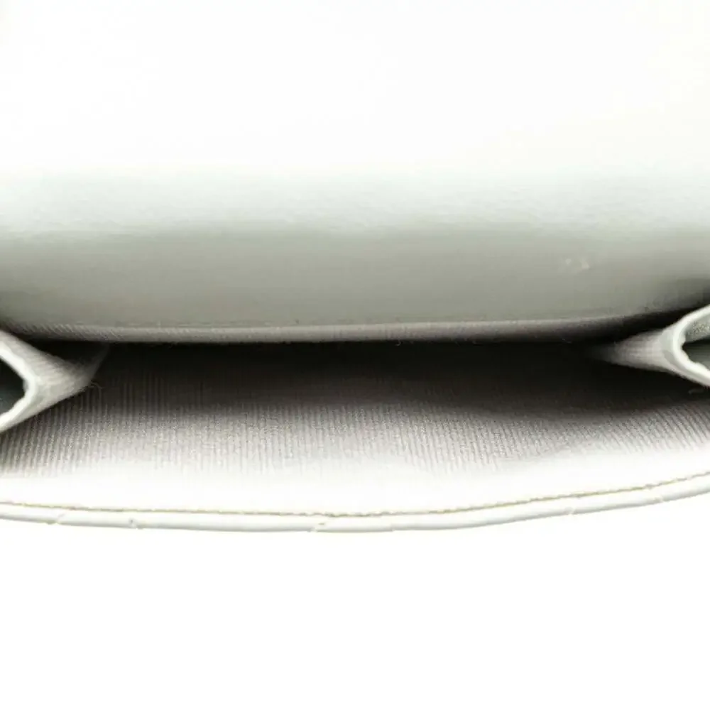 CHANEL Gray Lambskin Leather Wallet